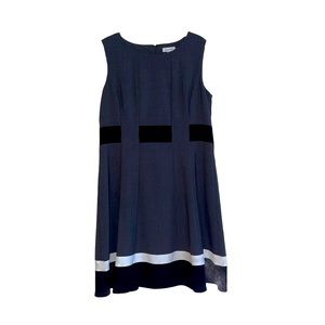 Calvin Klein Gray Black Sleeveless Dress